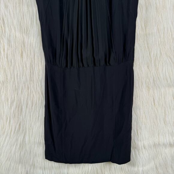 Sandro Womens Black Sleeveless Dress Open Keyhole Back (full) Crew Neck 2 / Med - Picture 4 of 13
